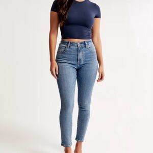 Abercrombie Curve Love Super Skinny High Rise Ankle Jeans